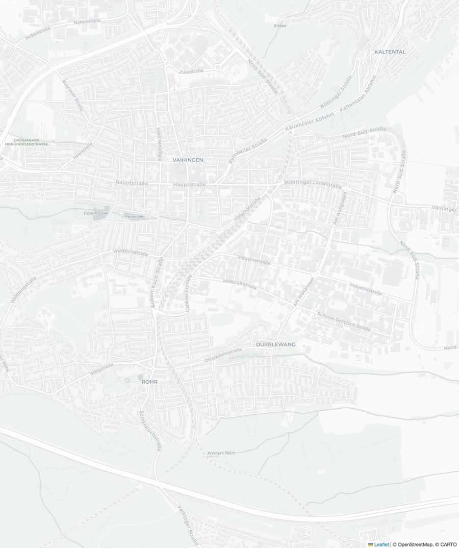 Karte von Stuttgart-Vaihingen mit dem Standort Heßbrühlstraße 21